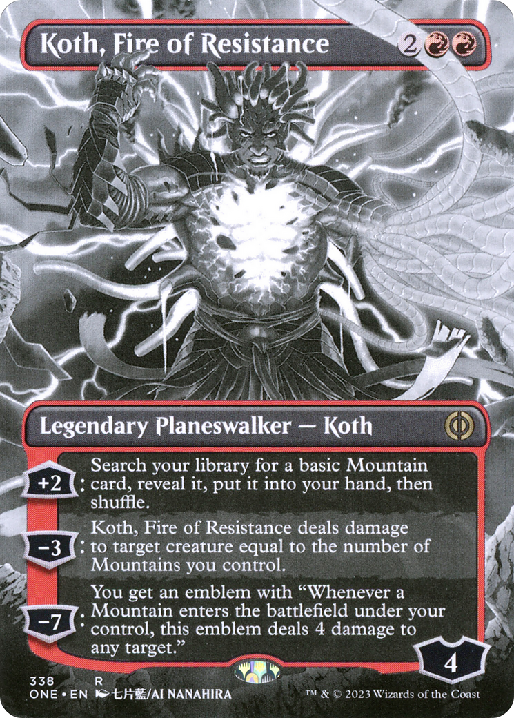 Koth, Fire of Resistance (Borderless Manga) [Phyrexia: All Will Be One] | Impulse Games and Hobbies