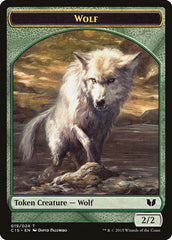 Wolf // Zombie Double-Sided Token [Commander 2015 Tokens] | Impulse Games and Hobbies