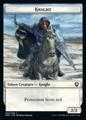 Zombie Knight // Knight Double-sided Token [Dominaria United Commander Tokens] | Impulse Games and Hobbies