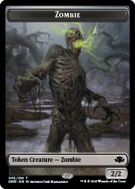 Zombie Token [Dominaria Remastered Tokens] | Impulse Games and Hobbies