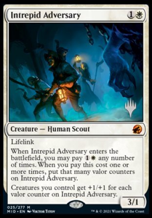 Intrepid Adversary (Promo Pack) [Innistrad: Midnight Hunt Promos] | Impulse Games and Hobbies