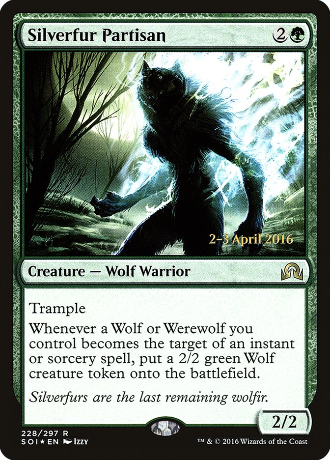 Silverfur Partisan [Shadows over Innistrad Prerelease Promos] | Impulse Games and Hobbies