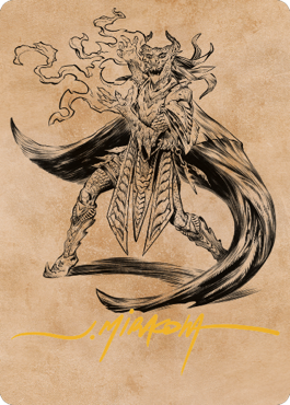 Livaan, Cultist of Tiamat Art Card (Gold-Stamped Signature) [Commander Legends: Battle for Baldur's Gate Art Series] | Impulse Games and Hobbies