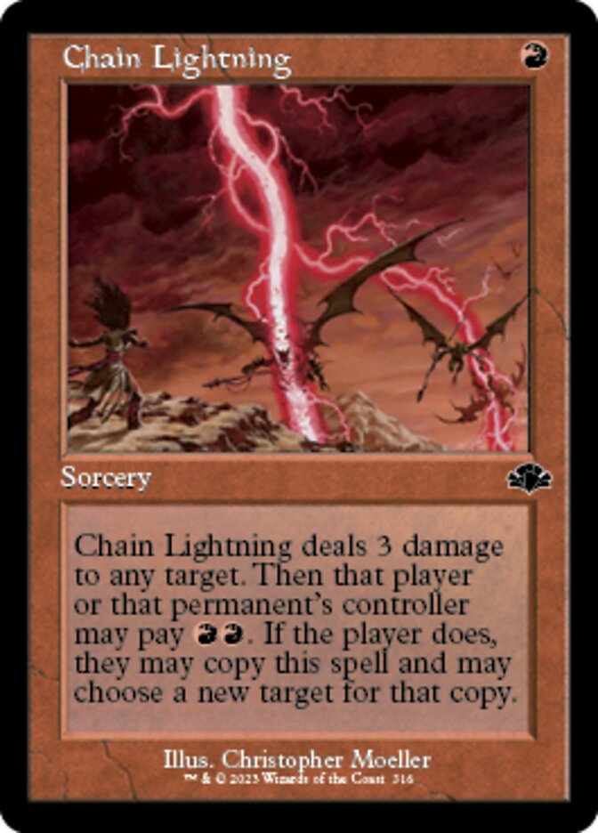 Chain Lightning (Retro) [Dominaria Remastered] | Impulse Games and Hobbies