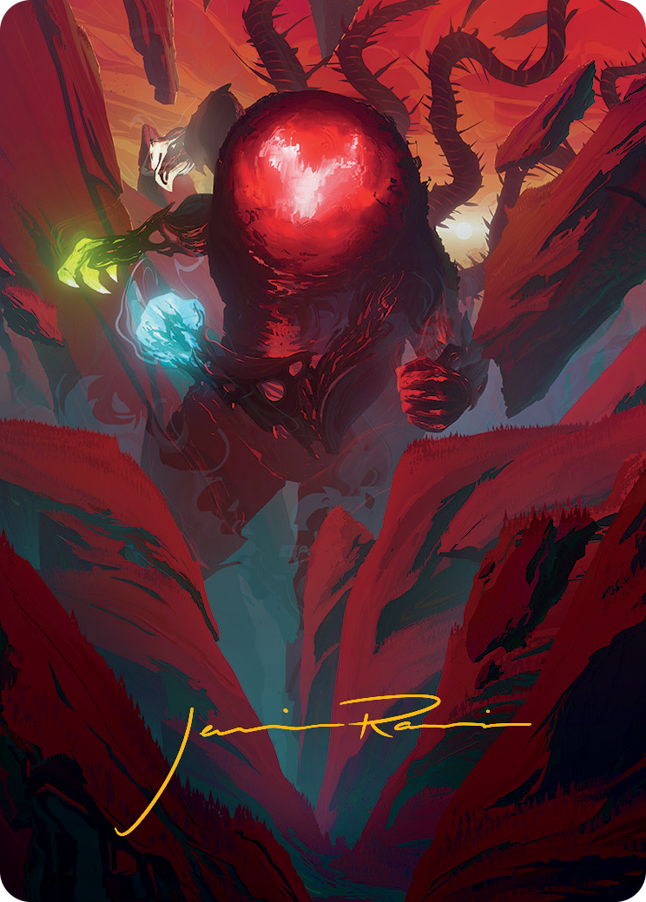 Omnath, Locus of All Art Card (62) (Gold-Stamped Signature) [March of the Machine Art Series] | Impulse Games and Hobbies