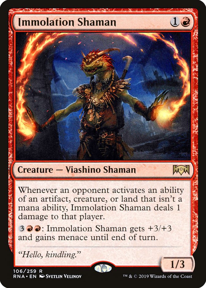 Immolation Shaman [Ravnica Allegiance] | Impulse Games and Hobbies