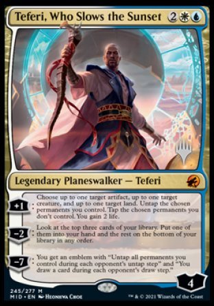 Teferi, Who Slows the Sunset (Promo Pack) [Innistrad: Midnight Hunt Promos] | Impulse Games and Hobbies