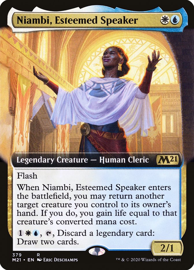 Niambi, Esteemed Speaker (Extended Art) [Core Set 2021] | Impulse Games and Hobbies