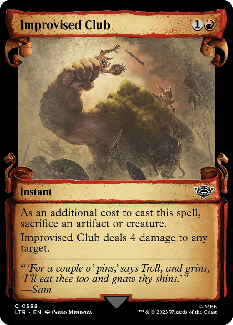 Improvised Club [The Lord of the Rings: Tales of Middle-Earth Showcase Scrolls] | Impulse Games and Hobbies