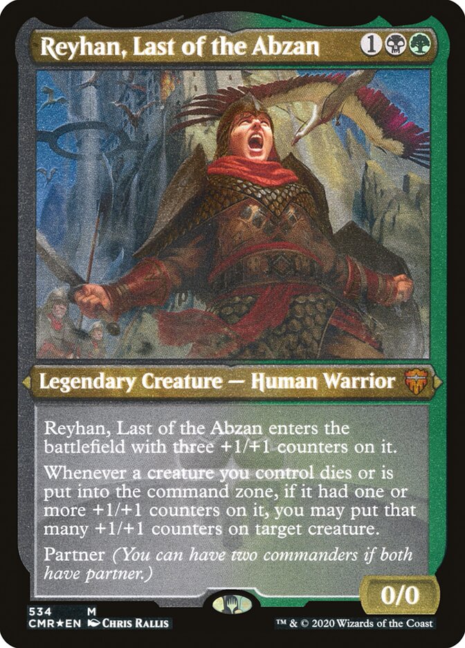 Reyhan, Last of the Abzan (Etched) [Commander Legends] | Impulse Games and Hobbies