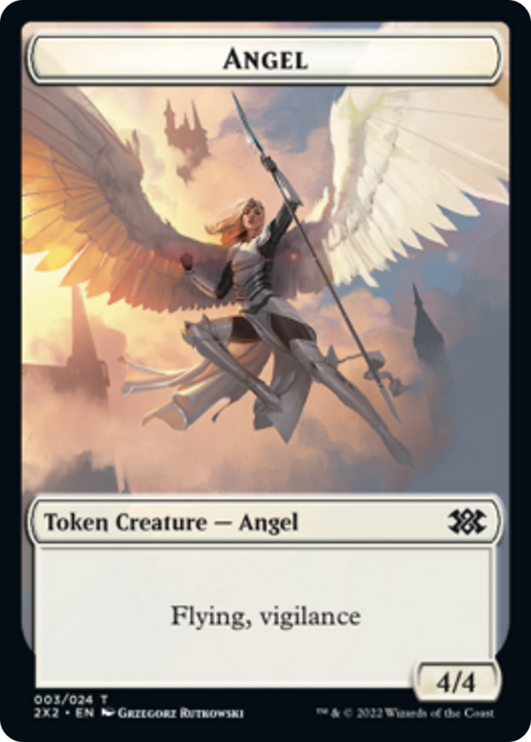 Elemental // Angel Double-sided Token [Double Masters 2022 Tokens] | Impulse Games and Hobbies
