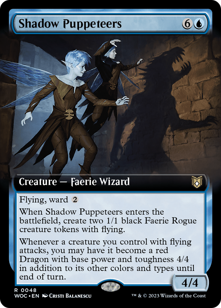 Shadow Puppeteers (Extended Art) [Wilds of Eldraine Commander] | Impulse Games and Hobbies