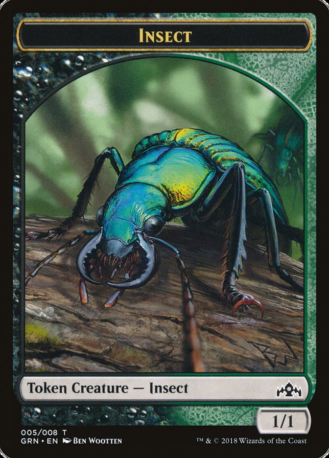 Saproling // Insect Double-Sided Token [Guilds of Ravnica Guild Kit Tokens] | Impulse Games and Hobbies