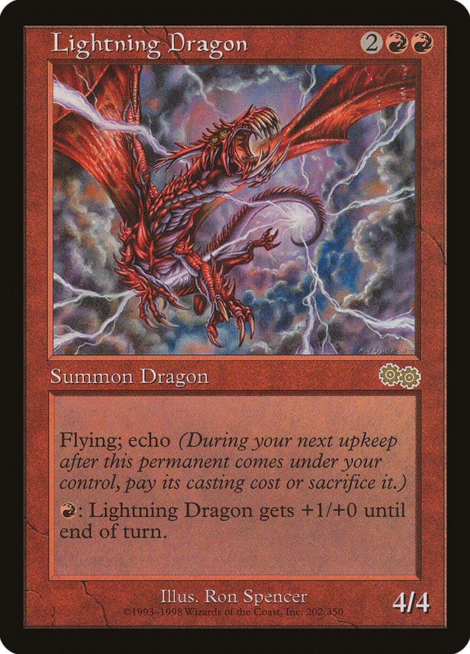 Lightning Dragon [Urza's Saga] | Impulse Games and Hobbies