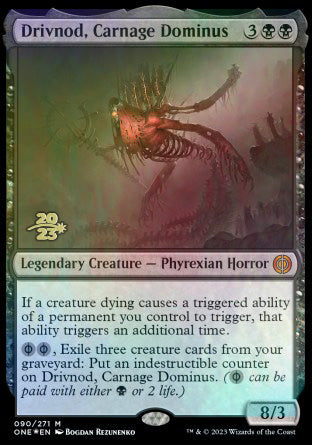 Drivnod, Carnage Dominus [Phyrexia: All Will Be One Prerelease Promos] | Impulse Games and Hobbies