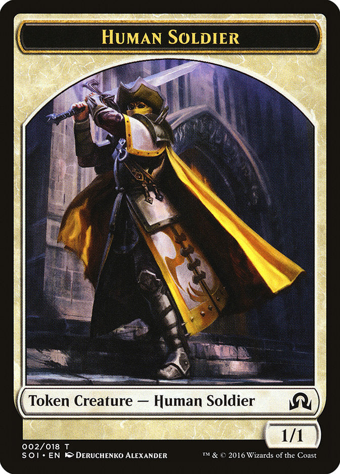 Human Soldier Token [Shadows over Innistrad Tokens] | Impulse Games and Hobbies