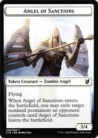 Angel of Sanctions // Horror Double-sided Token [Commander 2019 Tokens] | Impulse Games and Hobbies