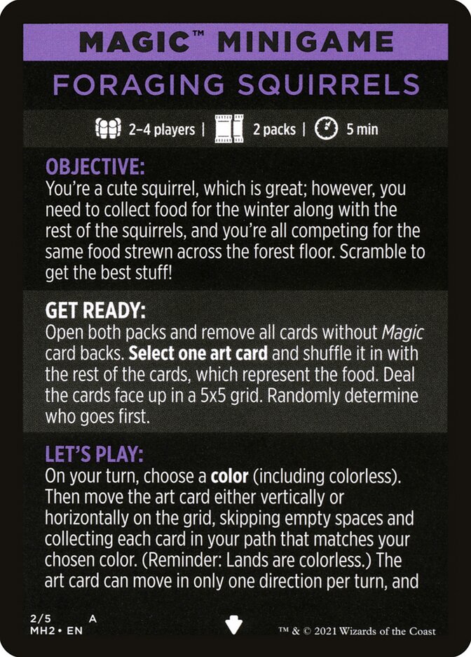 Foraging Squirrels (Magic Minigame) [Modern Horizons 2 Minigame] | Impulse Games and Hobbies