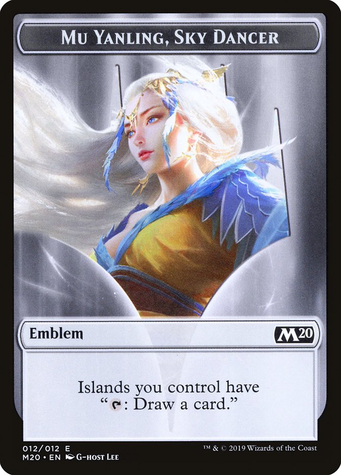 Mu Yanling, Sky Dancer Emblem [Core Set 2020 Tokens] | Impulse Games and Hobbies