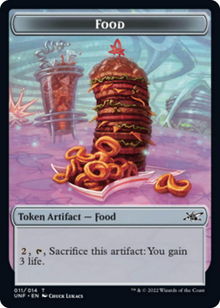 Clown Robot (003) // Food (011) Double-sided Token [Unfinity Tokens] | Impulse Games and Hobbies