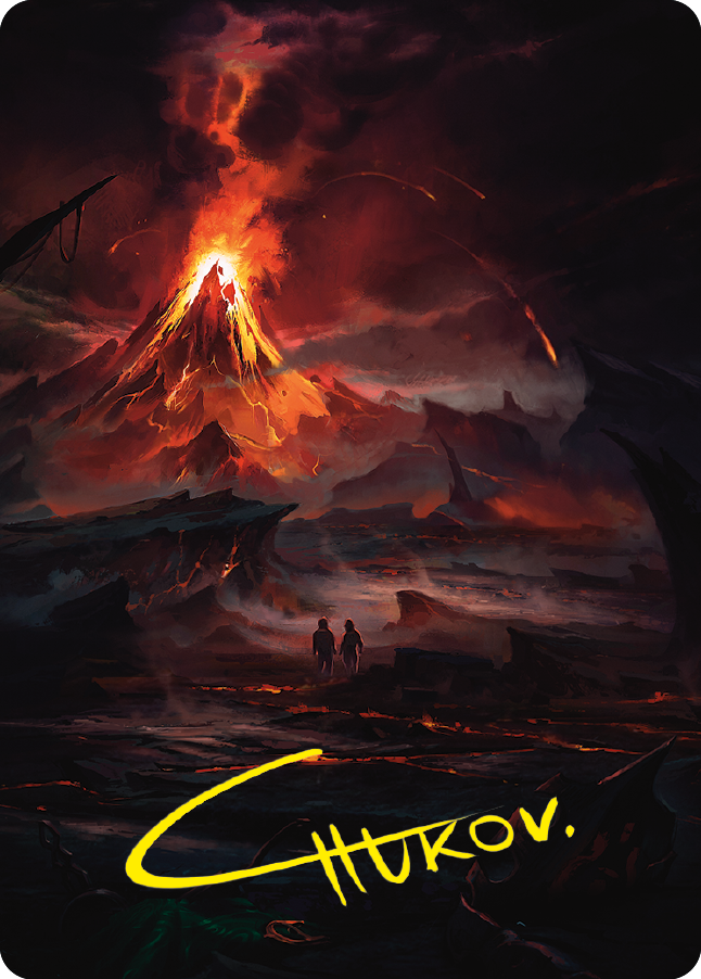Valley of Gorgoroth Art Card (Gold-Stamped Signature) [The Lord of the Rings: Tales of Middle-earth Art Series] | Impulse Games and Hobbies