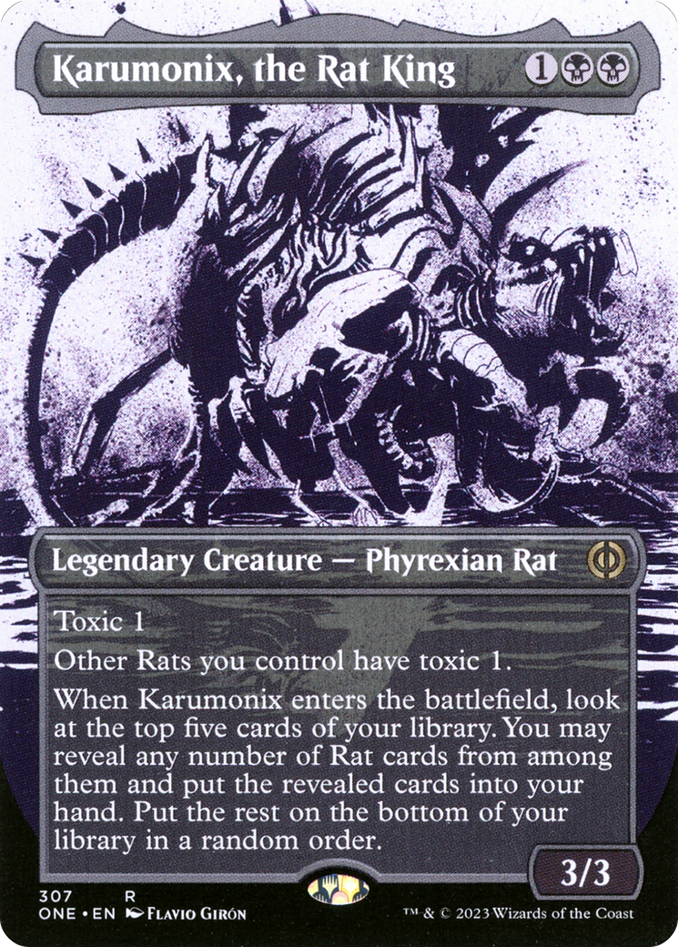 Karumonix, the Rat King (Borderless Ichor) [Phyrexia: All Will Be One] | Impulse Games and Hobbies