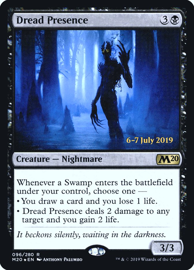 Dread Presence  [Core Set 2020 Prerelease Promos] | Impulse Games and Hobbies