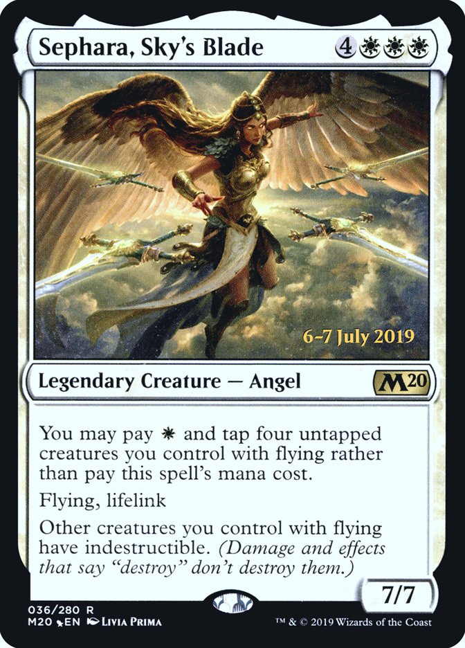 Sephara, Sky's Blade  [Core Set 2020 Prerelease Promos] | Impulse Games and Hobbies