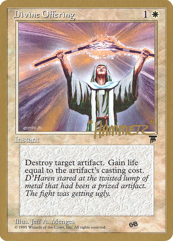 Divine Offering (Shawn "Hammer" Regnier) (SB) [Pro Tour Collector Set] | Impulse Games and Hobbies