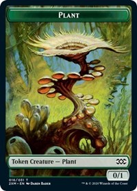 Plant // Saproling Double-sided Token [Double Masters Tokens] | Impulse Games and Hobbies