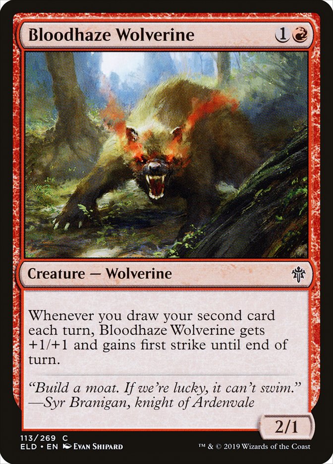 Bloodhaze Wolverine [Throne of Eldraine] | Impulse Games and Hobbies