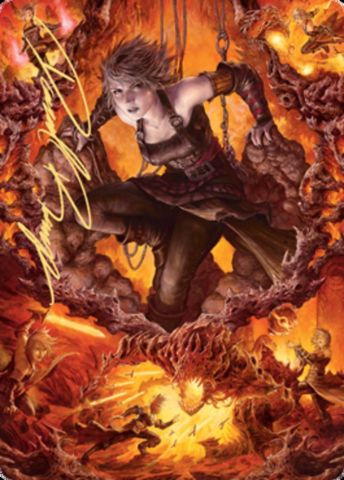 Nahiri, Heir of the Ancients 2 Art Card (Gold-Stamped Signature) [Zendikar Rising Art Series] | Impulse Games and Hobbies