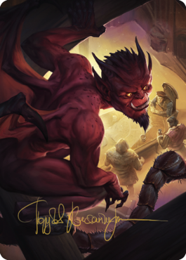Nefarious Imp Art Card (Gold-Stamped Signature) [Commander Legends: Battle for Baldur's Gate Art Series] | Impulse Games and Hobbies