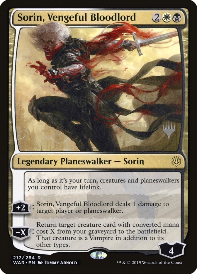 Sorin, Vengeful Bloodlord (Promo Pack) [War of the Spark Promos] | Impulse Games and Hobbies