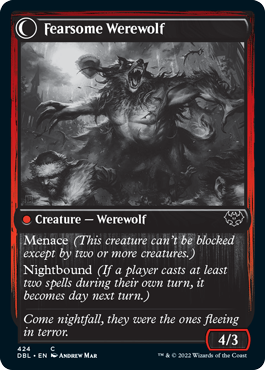 Fearful Villager // Fearsome Werewolf [Innistrad: Double Feature] | Impulse Games and Hobbies