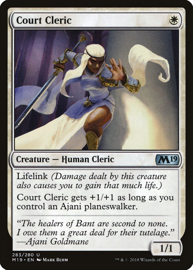 Court Cleric [Core Set 2019] | Impulse Games and Hobbies