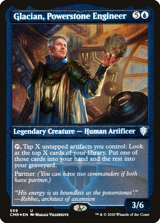Glacian, Powerstone Engineer (Etched) [Commander Legends] | Impulse Games and Hobbies