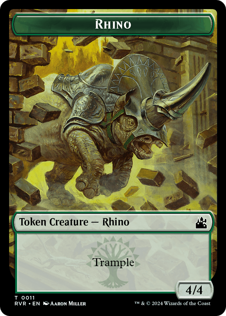 Goblin (0008) // Rhino Double-Sided Token [Ravnica Remastered Tokens] | Impulse Games and Hobbies