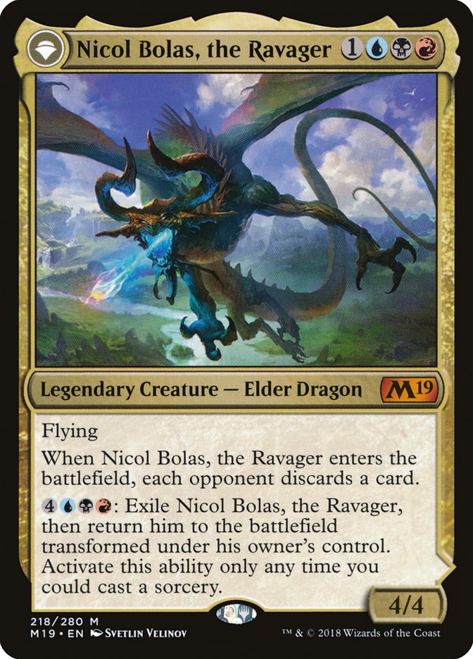 Nicol Bolas, the Ravager // Nicol Bolas, the Arisen [Core Set 2019] | Impulse Games and Hobbies