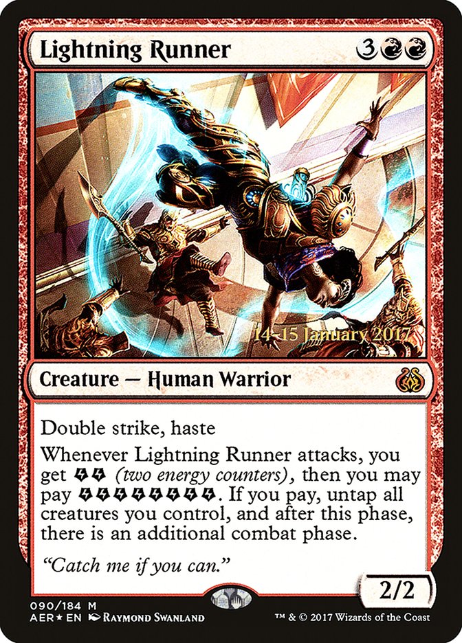 Lightning Runner  [Aether Revolt Prerelease Promos] | Impulse Games and Hobbies