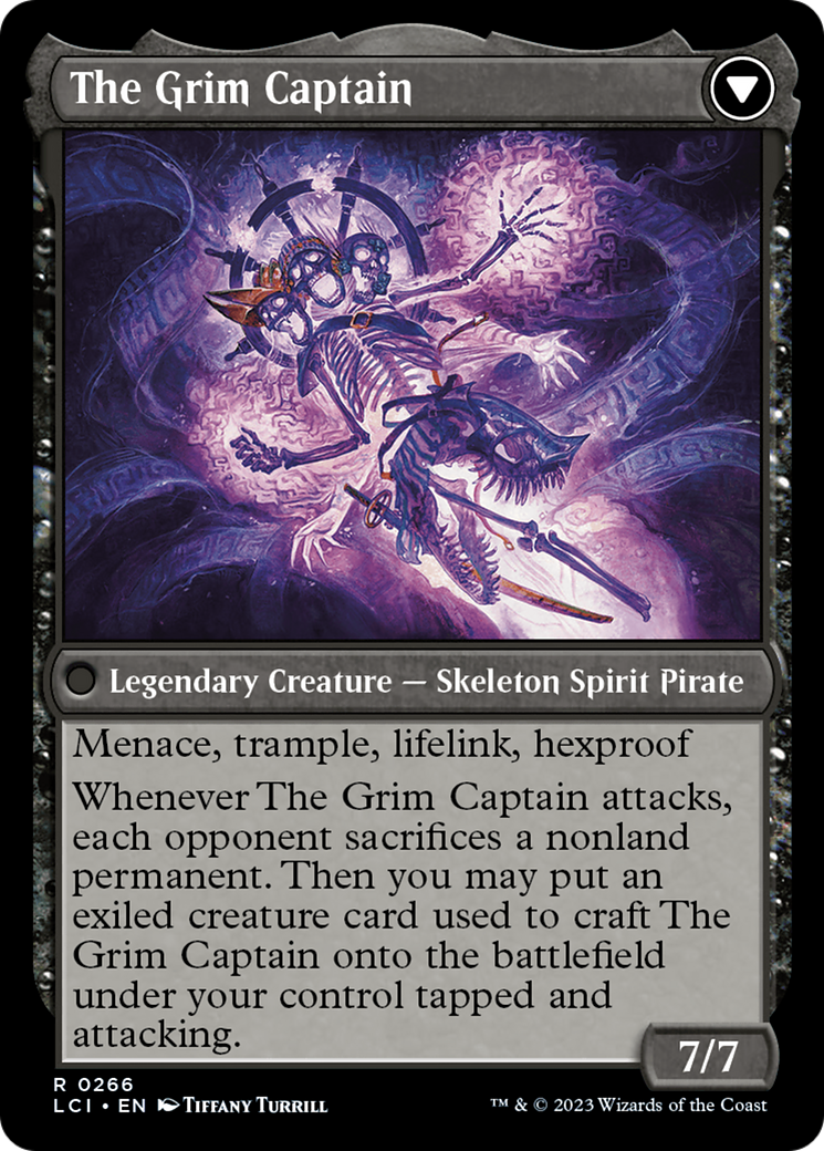 Throne of the Grim Captain // The Grim Captain [The Lost Caverns of Ixalan Prerelease Cards] | Impulse Games and Hobbies