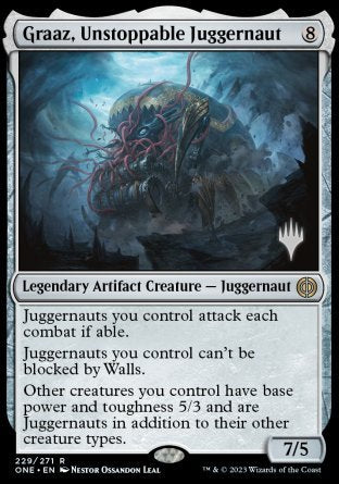 Graaz, Unstoppable Juggernaut (Promo Pack) [Phyrexia: All Will Be One Promos] | Impulse Games and Hobbies