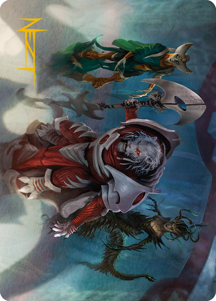 Norn's Decree Art Card (Gold-Stamped Signature) [Phyrexia: All Will Be One Art Series] | Impulse Games and Hobbies