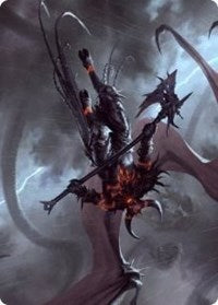 Burning-Rune Demon Art Card [Kaldheim: Art Series] | Impulse Games and Hobbies
