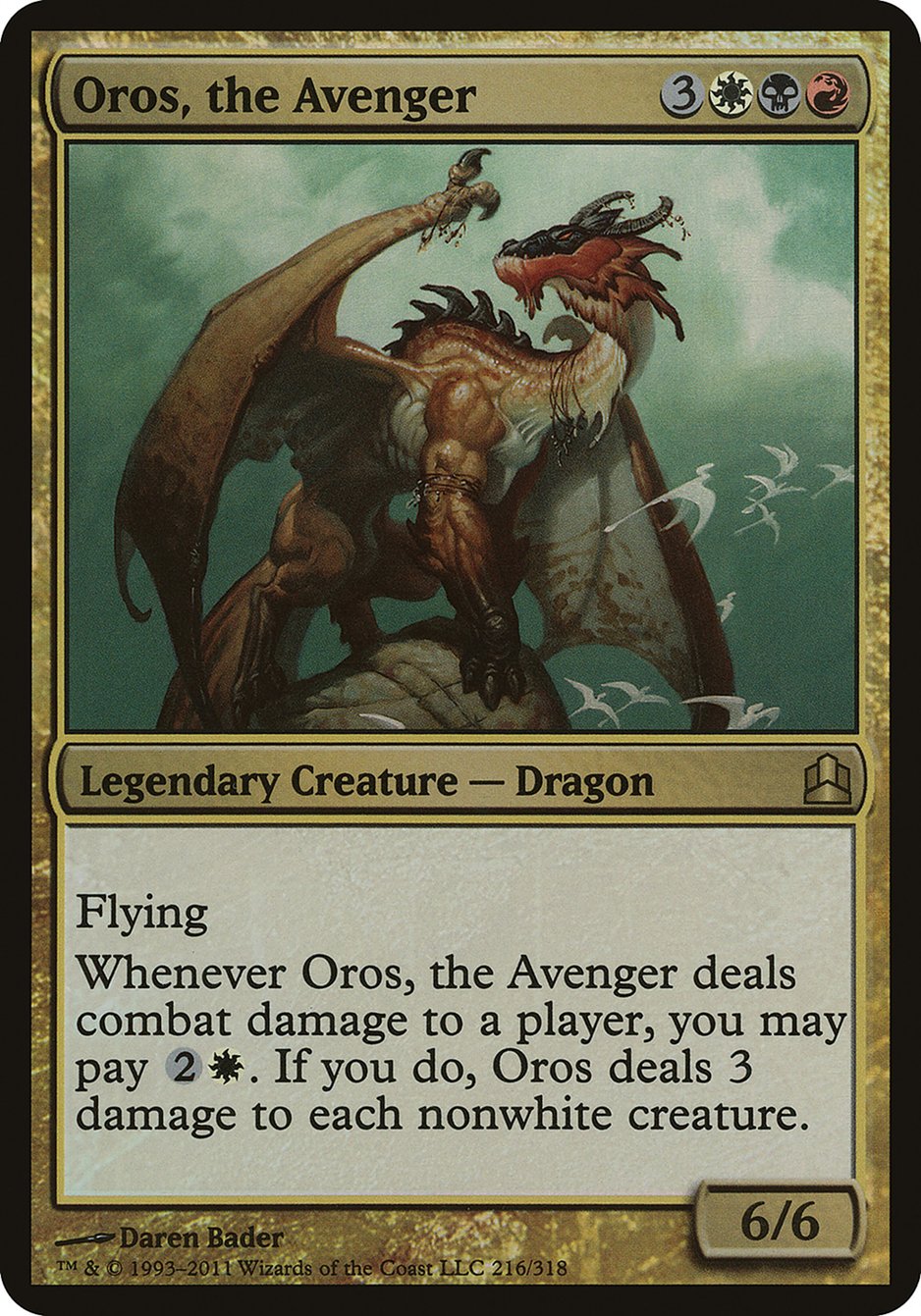 Oros, the Avenger (Oversized) [Commander 2011 Oversized] | Impulse Games and Hobbies