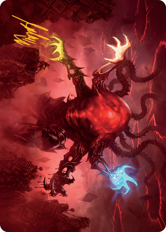 Omnath, Locus of All Art Card (51) (Gold-Stamped Signature) [March of the Machine Art Series] | Impulse Games and Hobbies