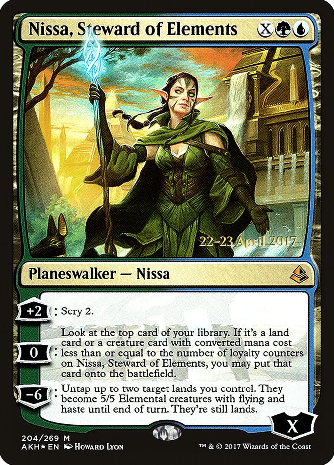 Nissa, Steward of Elements [Amonkhet Prerelease Promos] | Impulse Games and Hobbies