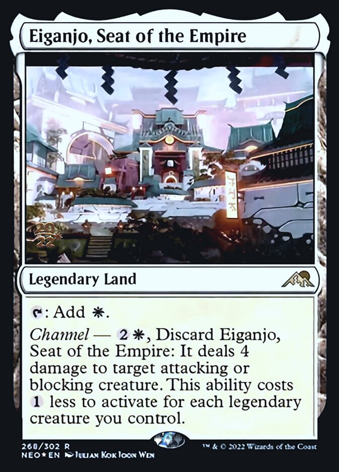 Eiganjo, Seat of the Empire [Kamigawa: Neon Dynasty Prerelease Promos] | Impulse Games and Hobbies