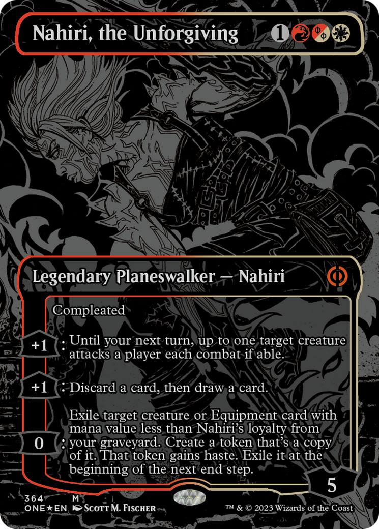 Nahiri, the Unforgiving (Oil Slick Raised Foil) [Phyrexia: All Will Be One] | Impulse Games and Hobbies