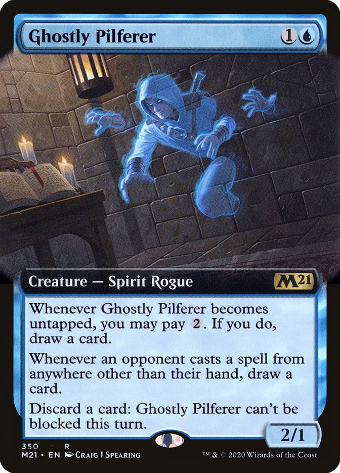 Ghostly Pilferer (Extended Art) [Core Set 2021] | Impulse Games and Hobbies